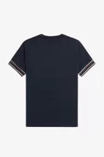 Fred Perry Bold Tipped Piqué Men’s T-Shirt Navy | MSXPC6281