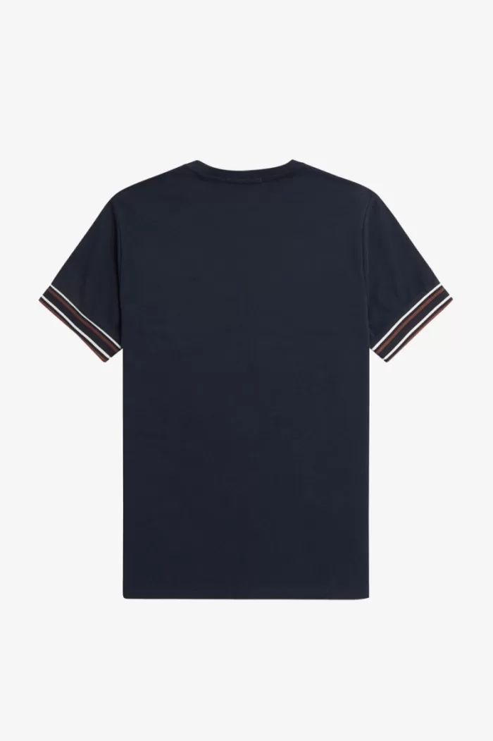 Fred Perry Bold Tipped Piqué Men’s T-Shirt Navy | MSXPC6281