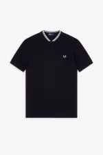 Fred Perry Bomber Collar Men’s Polo Shirt Black | CZBNH7801