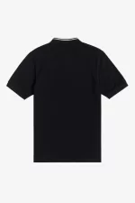 Fred Perry Bomber Collar Men’s Polo Shirt Black | CZBNH7801