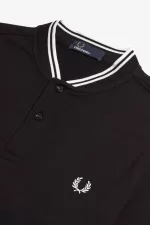 Fred Perry Bomber Collar Men’s Polo Shirt Black | CZBNH7801