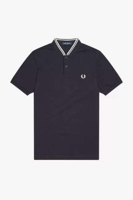 Fred Perry Bomber Collar Men’s Polo Shirt Navy | NFCXL3701