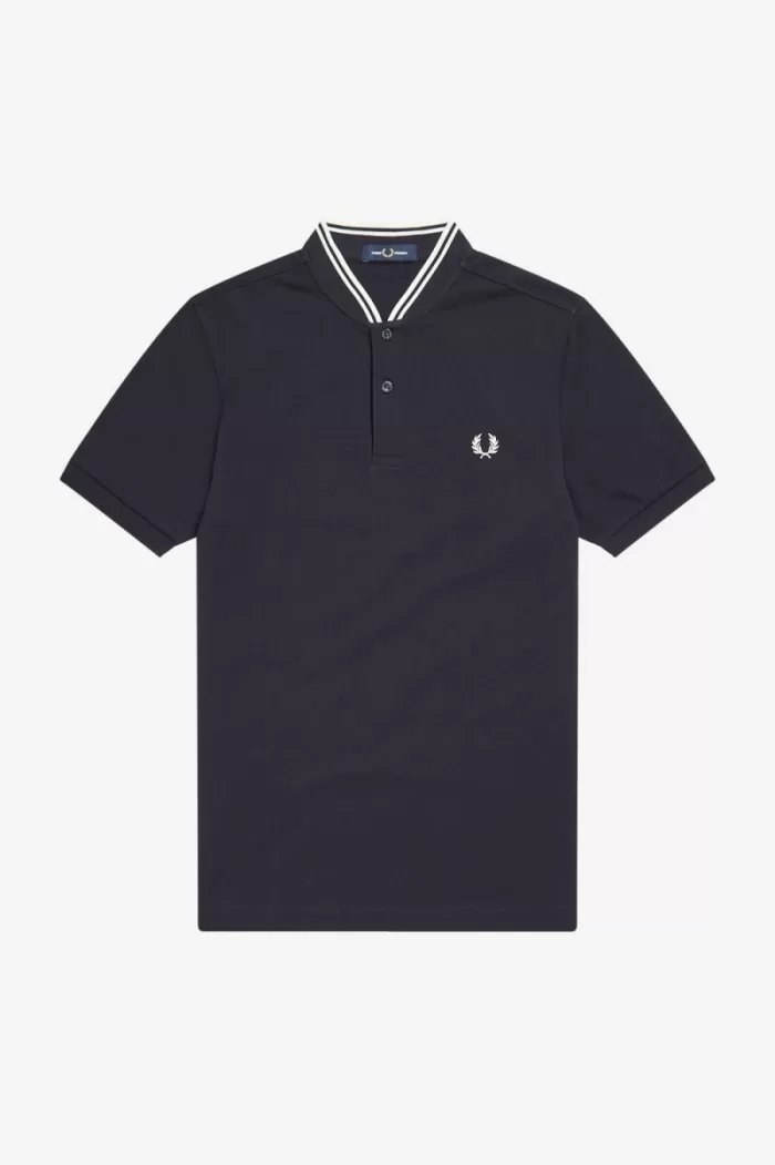 Fred Perry Bomber Collar Men’s Polo Shirt Navy | NFCXL3701