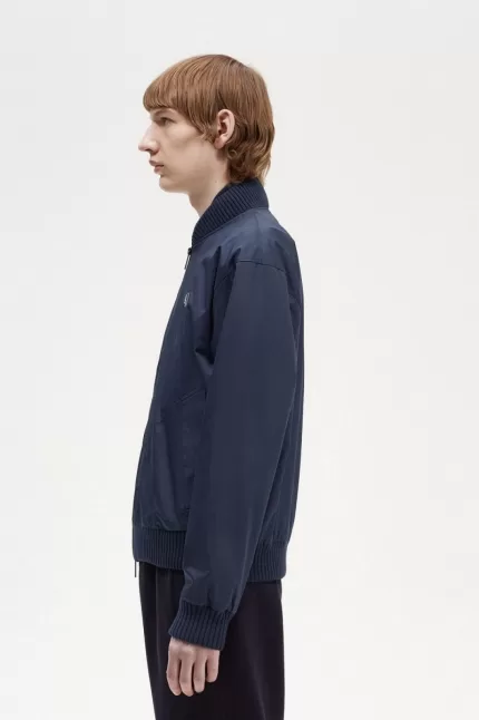 Fred Perry Bomber Men’s Jackets Navy | YTKSC1436