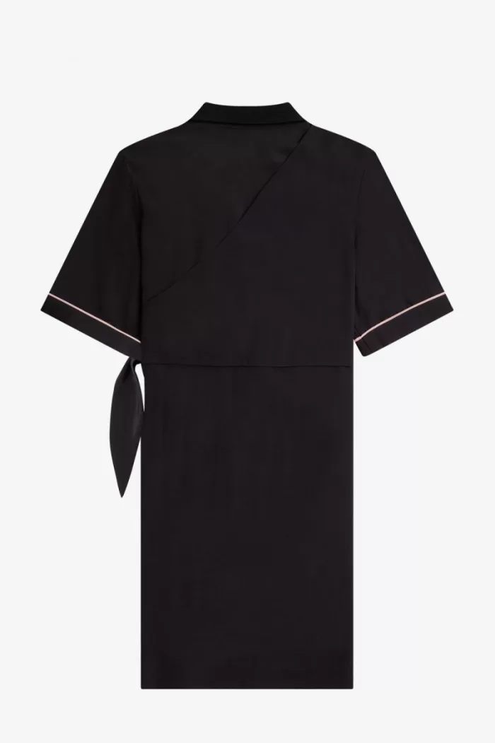 Fred Perry Bowling Shirt Women’s Dress Black | FGYBX6235