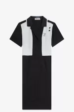 Fred Perry Bowling Shirt Women’s Dress Black | ZJXSO2178