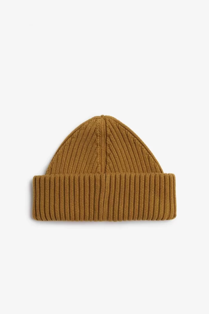 Fred Perry Branded Patch Ribbed Men’s Caps Dark Coffee Black | NADCW3274