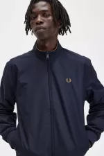 Fred Perry Brentham Men’s Jackets Navy | GKXFQ6081