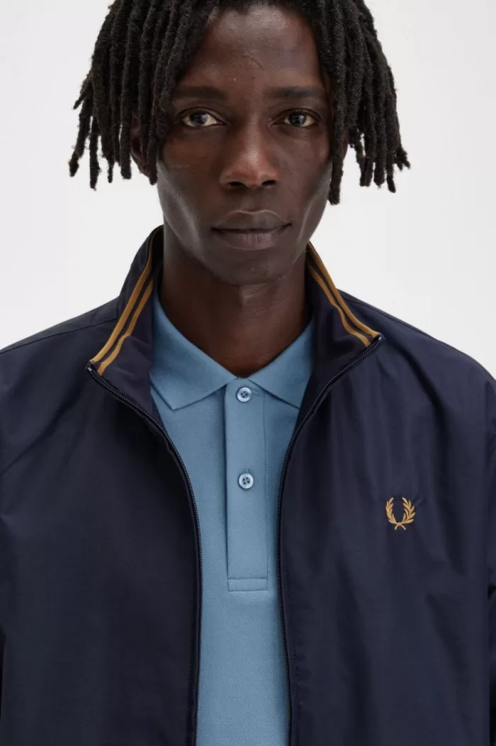 Fred Perry Brentham Men’s Jackets Navy | GKXFQ6081