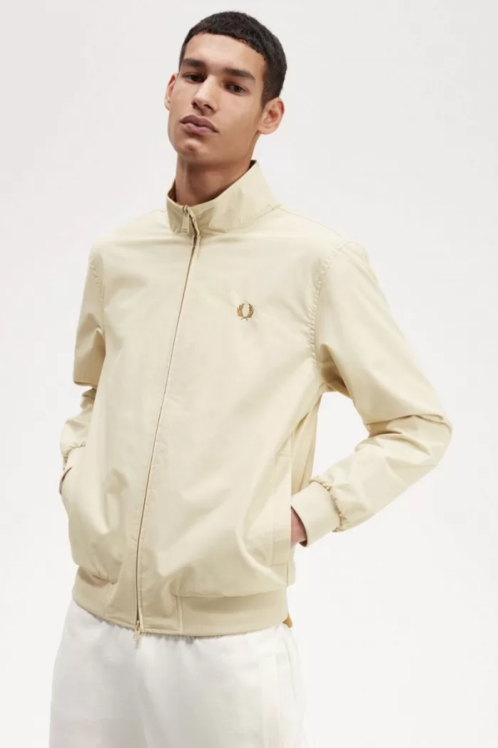 Fred Perry Brentham Men’s Jackets Oatmeal | PVGBD1295