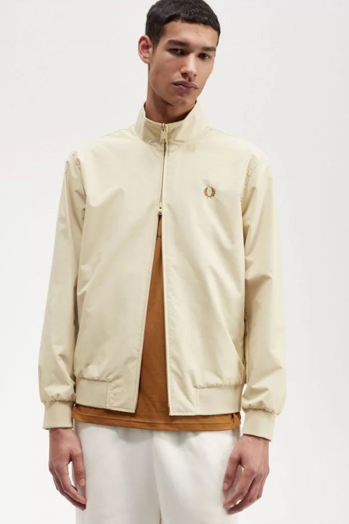 Fred Perry Brentham Men’s Jackets Oatmeal | PVGBD1295