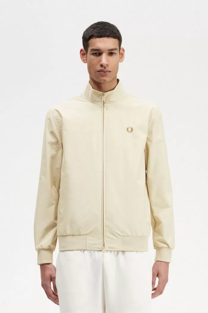 Fred Perry Brentham Men’s Jackets Oatmeal | PVGBD1295