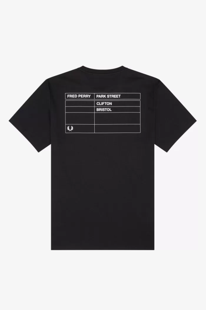 Fred Perry Bristol Ringer Men’s T-Shirt Black | KXBCL5462