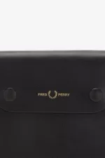 Fred Perry Burnished Leather Men’s Bags Black | MJPIA6789