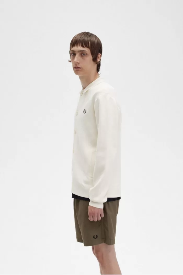 Fred Perry Button Through Knitted Men’s Shirt Beige | VIZKO5249