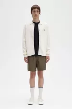 Fred Perry Button Through Knitted Men’s Shirt Beige | VIZKO5249