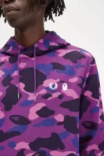 Fred Perry Camouflage Hooded Men’s Sweatshirts Purple | MZIDY9274