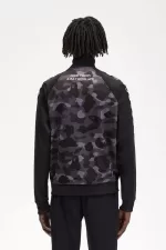 Fred Perry Camouflage Panel Men’s Track Jackets Black | CRISV3712