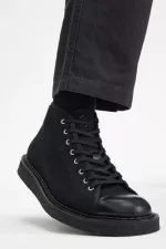 Fred Perry Canvas Monkey Men’s Boots Black | HIRFL6350