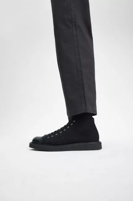 Fred Perry Canvas Monkey Men’s Boots Black | HIRFL6350