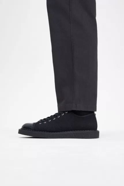 Fred Perry Canvas Monkey Men’s Plimsolls Black | OURSI8475