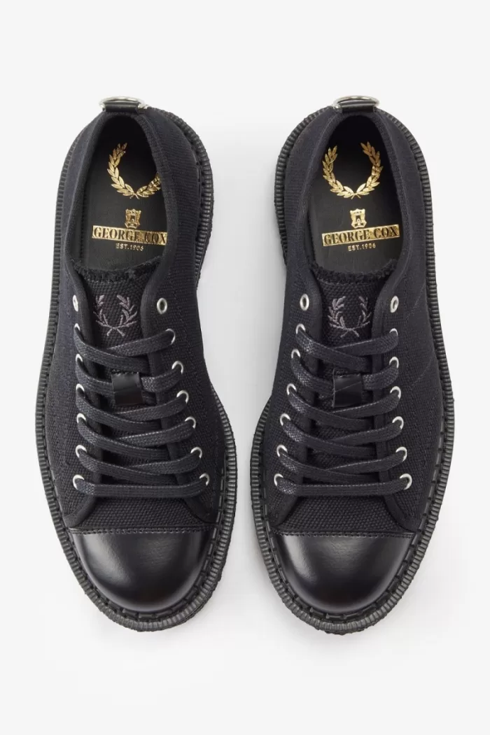 Fred Perry Canvas Monkey Men’s Plimsolls Black | OURSI8475