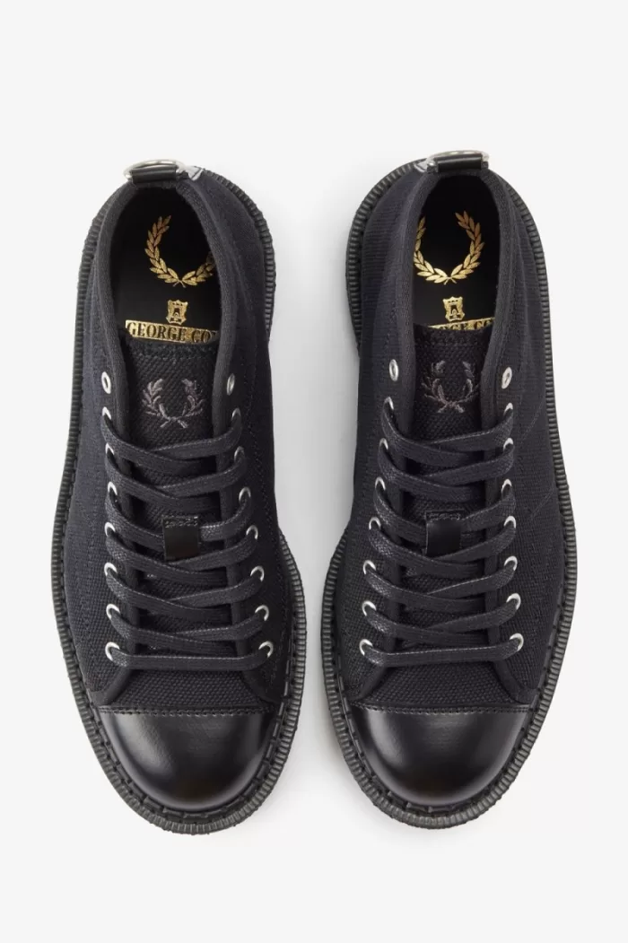 Fred Perry Canvas Monkey Women’s Boots Black | TEHXW1382