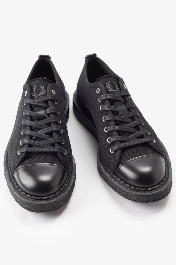 Fred Perry Canvas Monkey Women’s Plimsolls Black | BGQXS8136