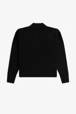 Fred Perry Chenille Grid Women’s Jumper Black | TOSYG1532