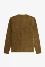 Fred Perry Chenille Rib Men’s Jumper Brown | RLSZI3097