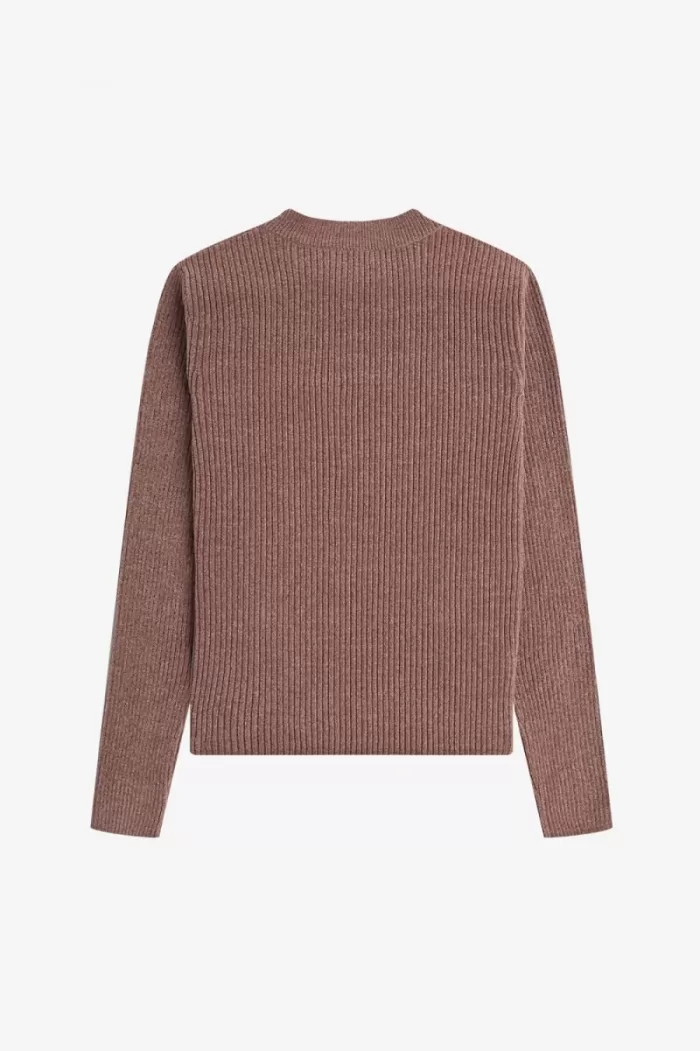 Fred Perry Chenille Rib Women’s Jumper Dark Pink | HIZUF8692