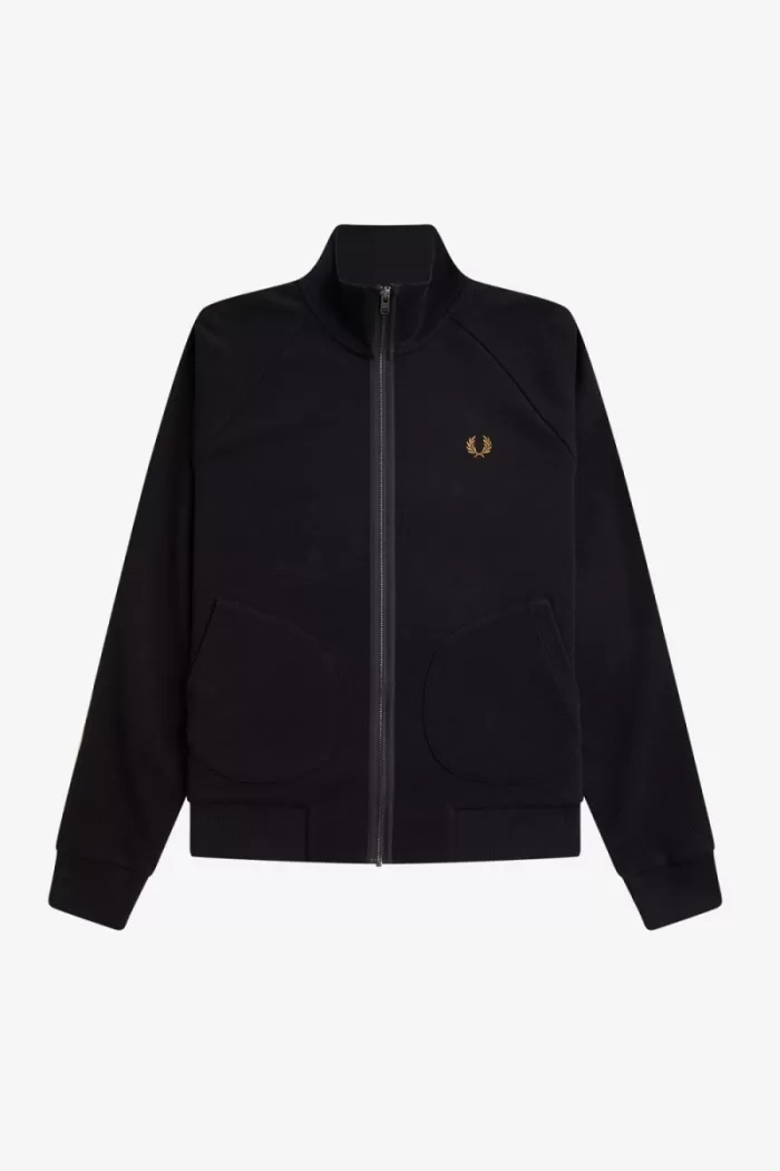 Fred Perry Chequerboard Tape Men’s Jackets Black | CBUZI5917