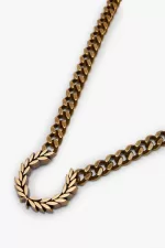 Fred Perry Chunky Laurel Wreath Necklace Women’s Jewellery Gold | DTHNF9806