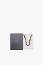 Fred Perry Chunky Laurel Wreath Necklace Women’s Jewellery Gold | DTHNF9806