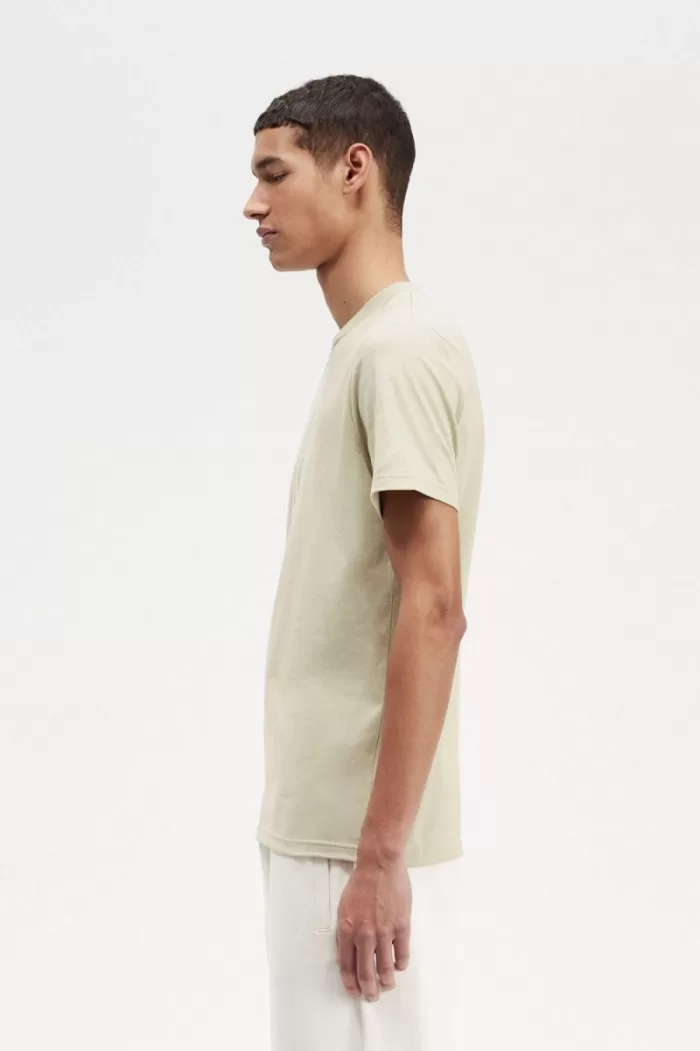 Fred Perry Circle Branding Men’s T-Shirt Light Mint | JZCHL2053