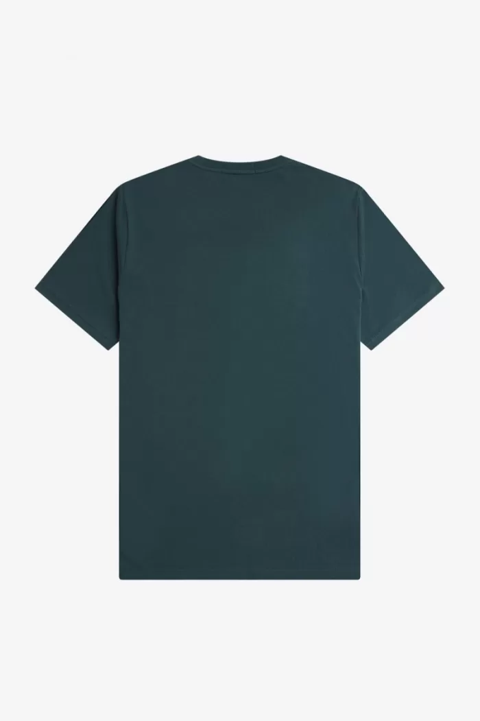 Fred Perry Circle Branding Men’s T-Shirt Petrol Blue | NFEMC3485