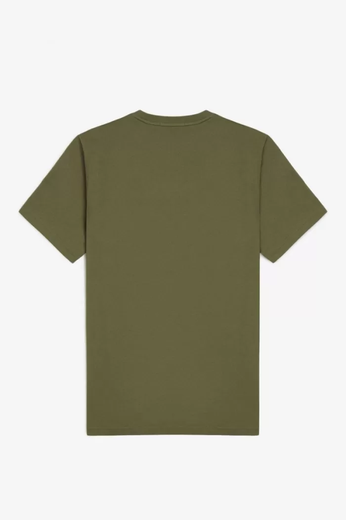 Fred Perry Circle Branding Men’s T-Shirt Uniform Green Black | MVXIR9765