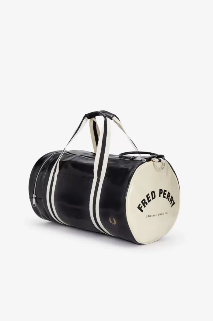 Fred Perry Classic Barrel Men’s Bags Black Beige | WMVDU0972