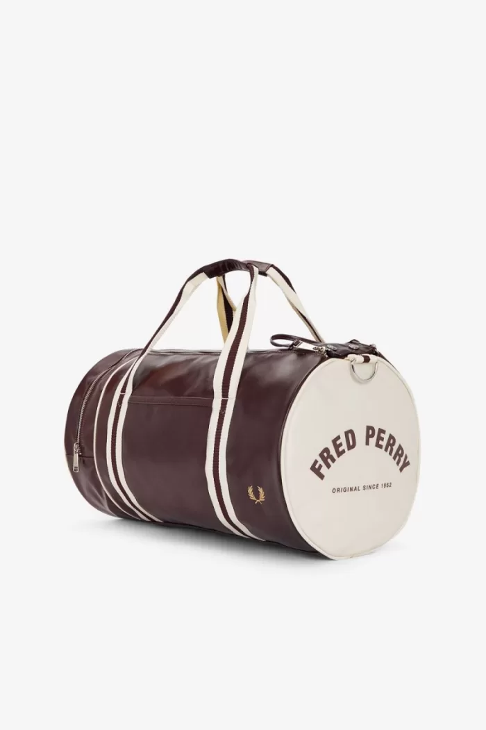 Fred Perry Classic Barrel Men’s Bags Dark Red Beige | DYXNZ2981