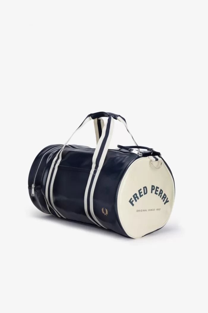 Fred Perry Classic Barrel Men’s Bags Navy Beige | PXCWU7193