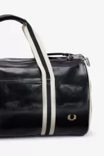 Fred Perry Classic Barrel Women’s Bags Black Beige | BKFYU3647