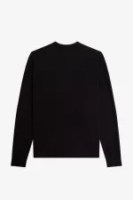 Fred Perry Classic Crew Neck Men’s Jumper Black | ELWFK0689