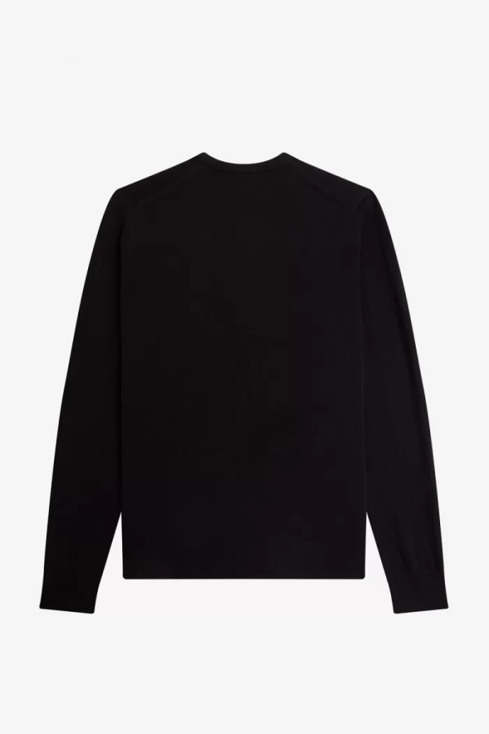 Fred Perry Classic Crew Neck Men’s Jumper Black | ELWFK0689