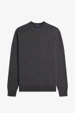 Fred Perry Classic Crew Neck Men’s Jumper Dark Grey Marl | ARXDU3759