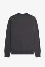 Fred Perry Classic Crew Neck Men’s Jumper Dark Grey Marl | ARXDU3759