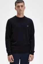 Fred Perry Classic Crew Neck Men’s Jumper Navy | SFIPT2647