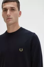 Fred Perry Classic Crew Neck Men’s Jumper Navy | SFIPT2647