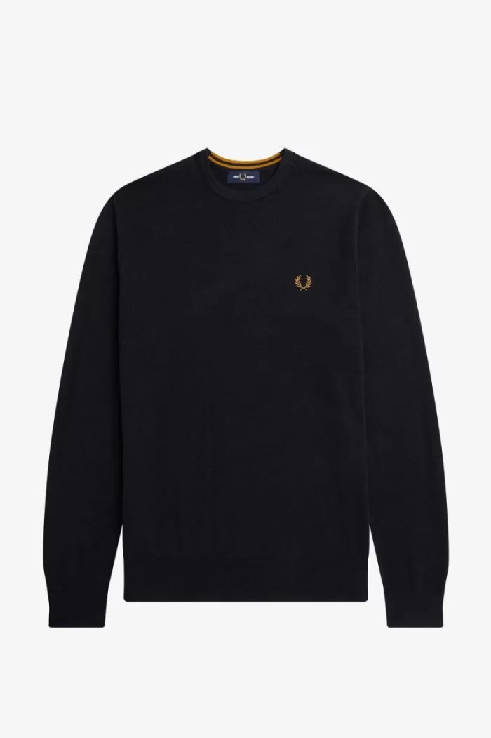 Fred Perry Classic Crew Neck Men’s Jumper Navy | SFIPT2647