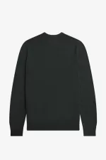 Fred Perry Classic Crew Neck Men’s Jumper Night Green | MUHAB9830