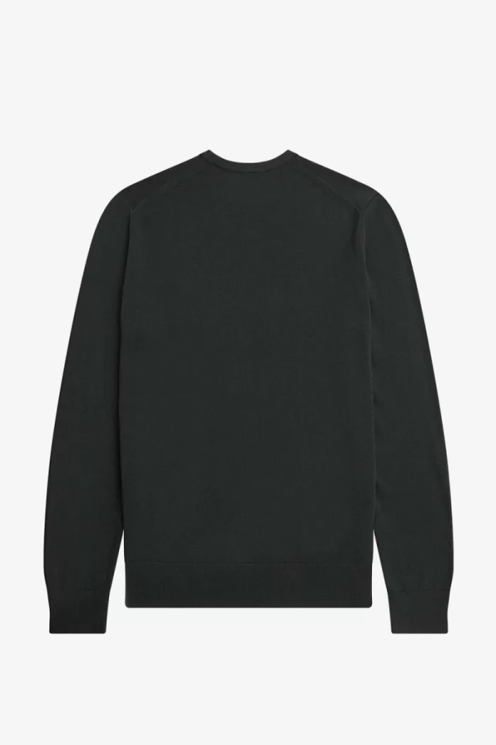 Fred Perry Classic Crew Neck Men’s Jumper Night Green | MUHAB9830